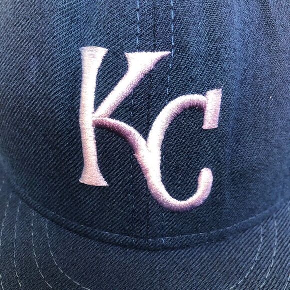 Vintage 90s Kansas City KC Royals New Era 6-7/8 100% Wool Baseball Hat Cap READ - Picture 3 of 13